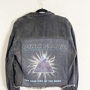 Pink Floyd Y2K Miss Sixty black denim trucker jacket with Graphic  M